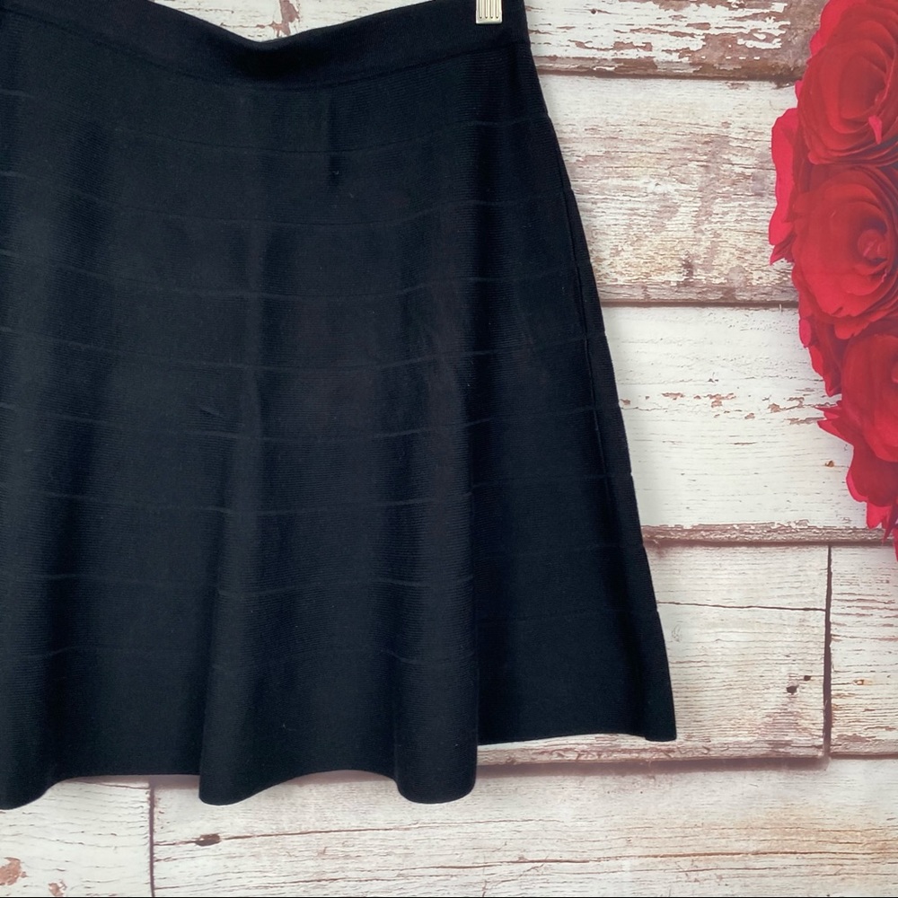 Max Studio Versatile Black Ribbed Circle Skirt - image 6